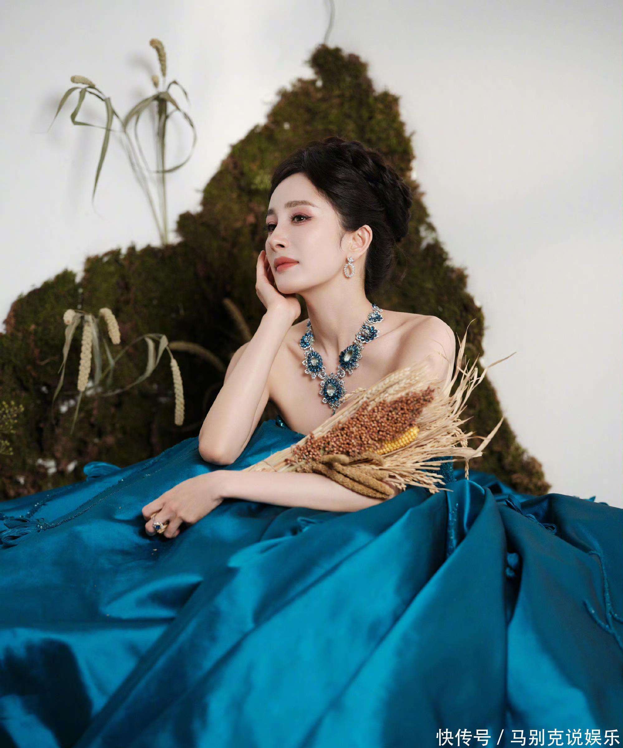 0斤蓝孔雀高定加身气场杀疯了瓦力棋牌游戏杨幂红毯封神！3(图1)